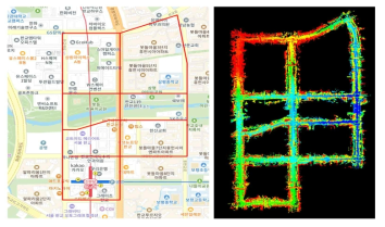 판교 획득 경로 및 지오레퍼런싱한 점군