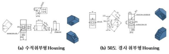 음향 송수신 PIEZO 타입 별 Housing 설계