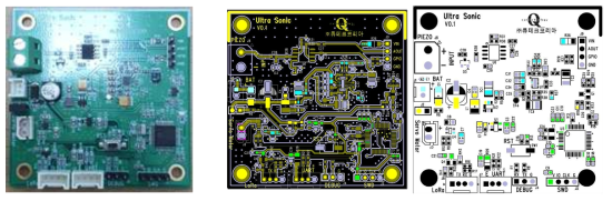 2차 센서 컨트롤 보드의 PCB ARTWORK 및 실물 사진