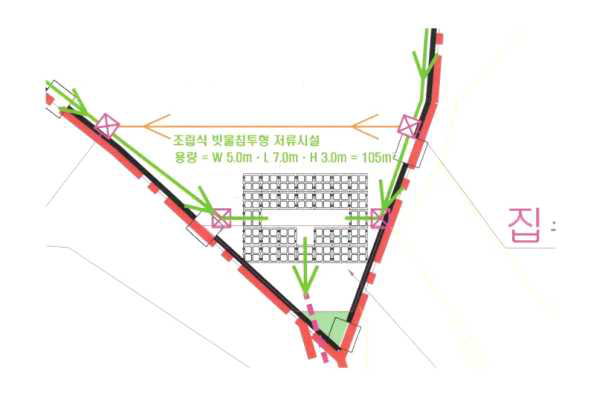 보완 배수계획 평면 상세도