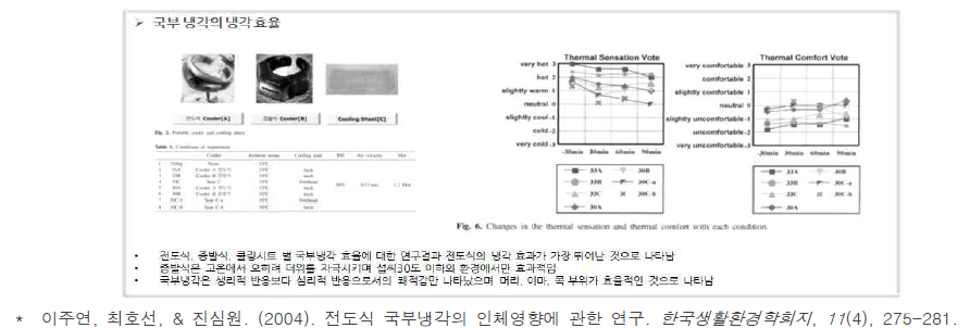 국부 냉강의 냉각 효율