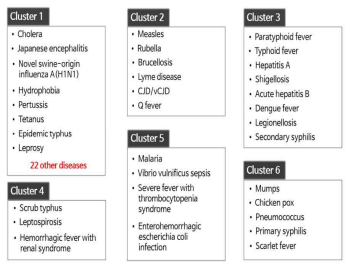 감염병 차원의 군집화 결과