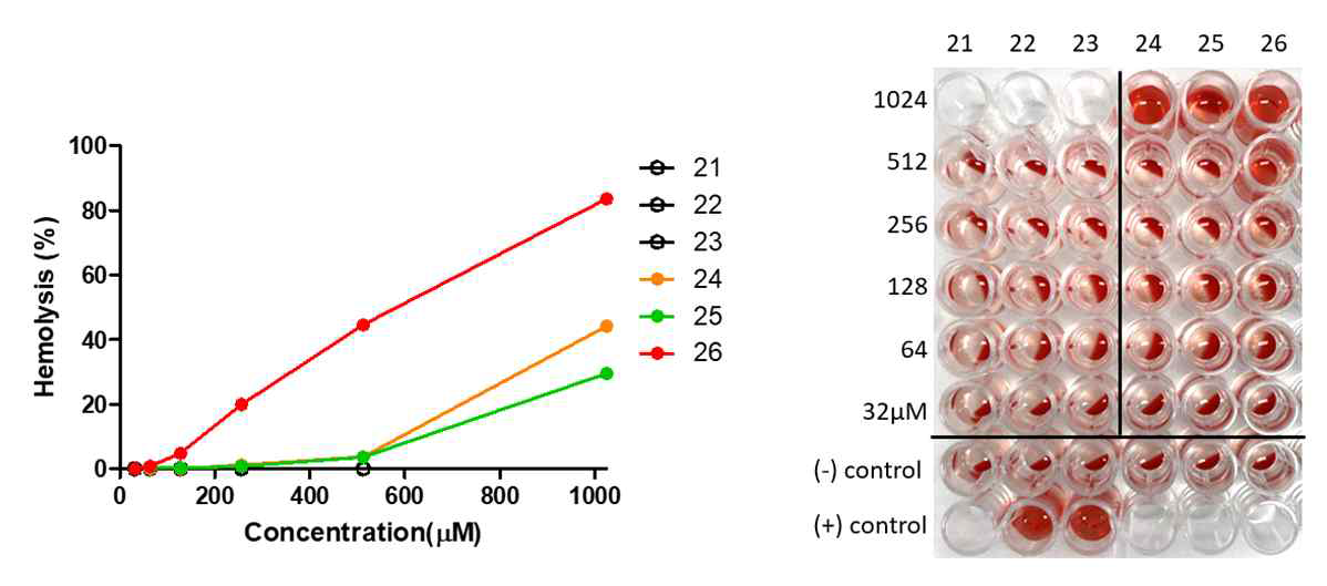 Hemolysis assay 측정법 확립