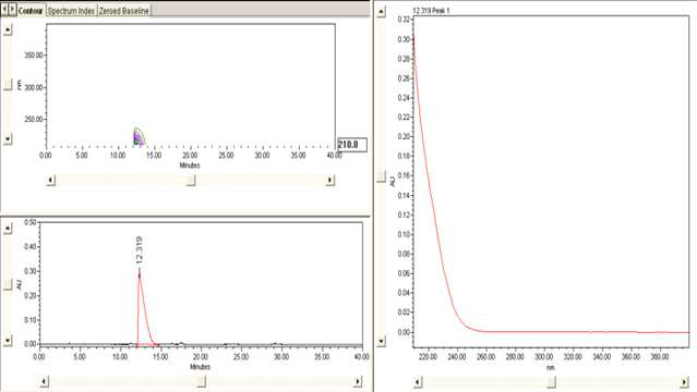 합성법 [2]로 얻은 합성물 HPLC 분석 결과