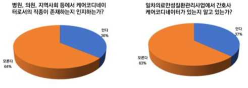 케어코디네이터 인식에 대한 주요 결과