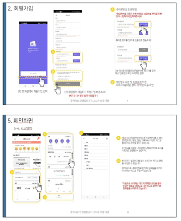 환자용 사용자 매뉴얼 예시