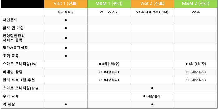 각 서비스 단계별/일정별 진행 내용 (안)