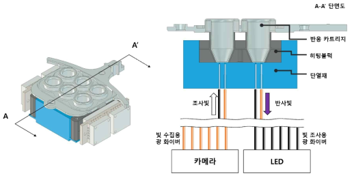 실시간 반응 결과 측정 시스템 모식도