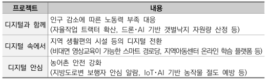 지역 디지털 빌리지 구축 세부 내용