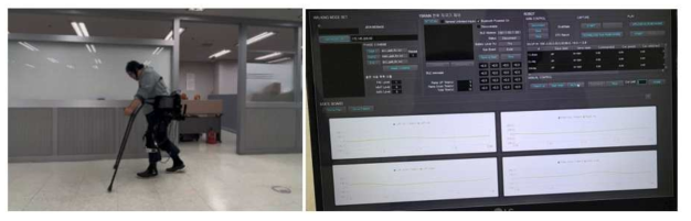 외골격 보행보조 로봇과 제어용 SW의 최종 버전