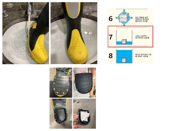 방수 테스트 기준 및 과정