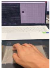 노이즈 저감 기술이 적용된 다채널 압전센서 테스트 결과