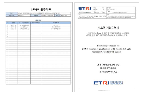 16T-POTN DetNet 기능규격서 (개정)
