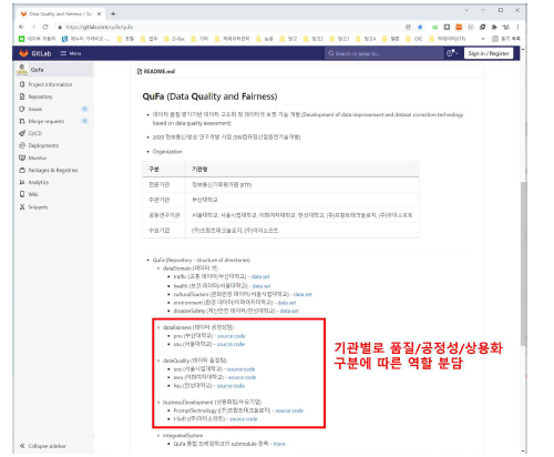 공개SW 공식 저장소(https://gitlab.com/qufa/qufa)