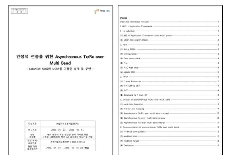 안정적 전송을 위한 Asynchronous Tx/Rx over Multi Band 기술 규격