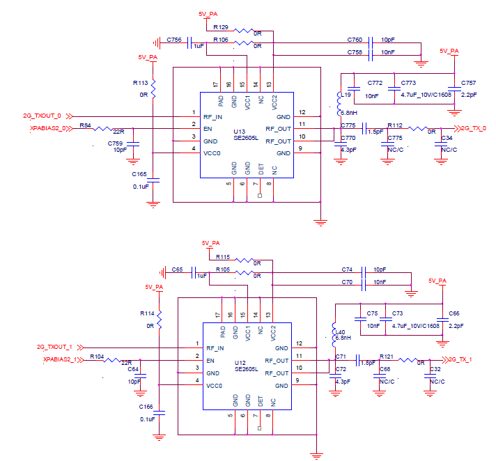 SE2605L Power Amplifier 회로도