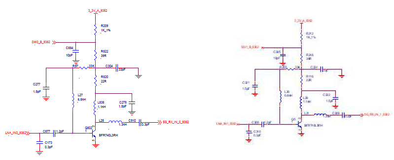 LNA _ 2.4GHz BFR74L3RH 회로도