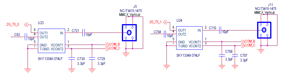 RF Switch - 2.4GHz 회로도
