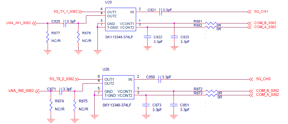 RF Switch - 5GHz 회로도