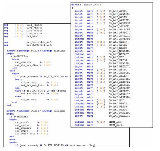 AXI protocol slave interface용 Controller Verilog-HDL