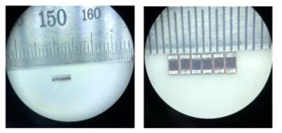 1608 사이즈로 다이싱 된 박막 커패시터
