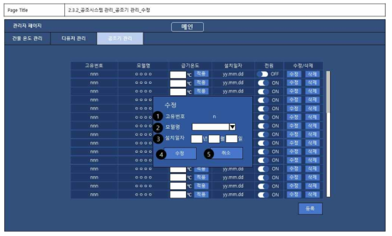 디지털트윈 통합운영관리시스템 화면설계_공조기 관리정보 수정