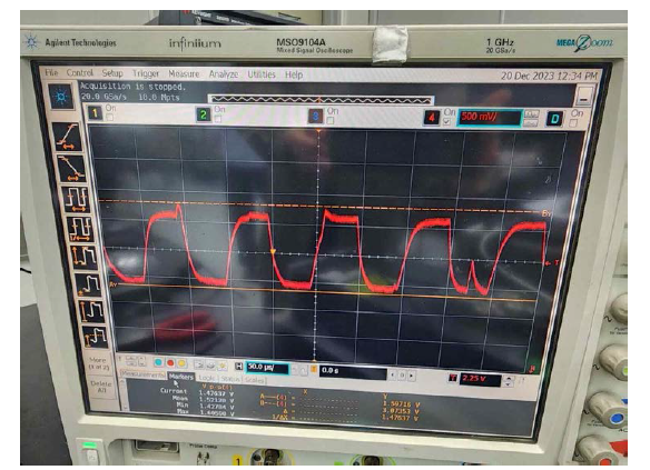 THz Sensor Chip 드라이브 회로 출력 전압 측정