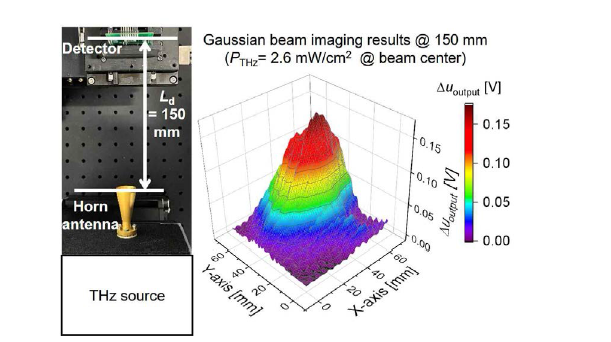 THz direct 이미징 셋업 및 THz 빔 이미징 결과