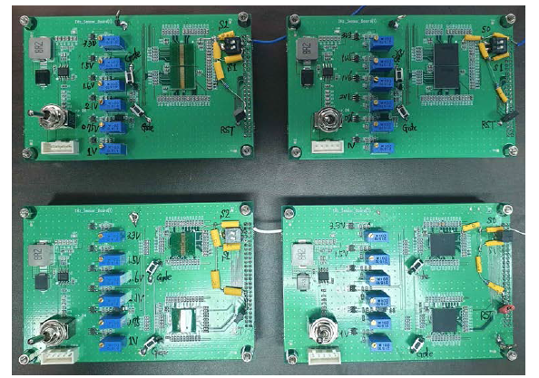 (왼쪽) 투명 몰드 패키지 THz Sensor / (오른쪽) 불투명 패키지 THz Sensor