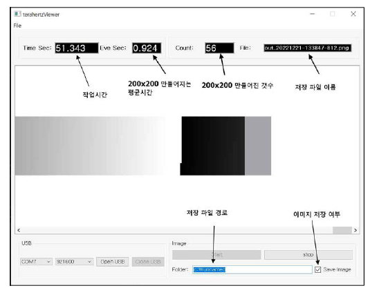 THz 보안 장비 GUI