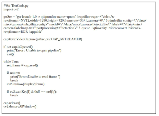 Python과 OpenCV를 이용하여 Tensorflow Lite를 실행하기 위한 소스코드