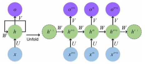 The Standard RNN and unfolded RNN