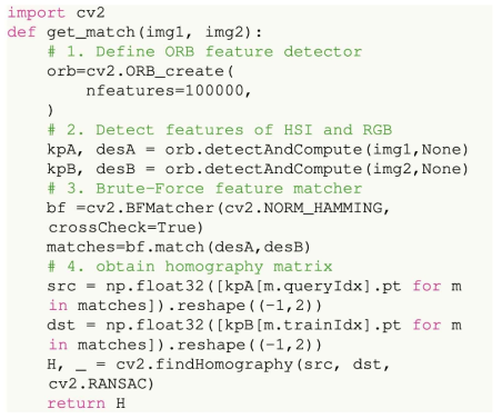 ORB 특성맵 추출기 및 특성 매핑 Python 소스코드