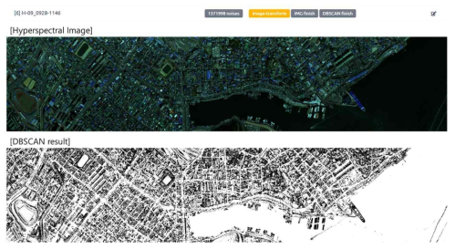 DBSCAN으로 분석된 목포시 내항의 초분광 데이터 (1)