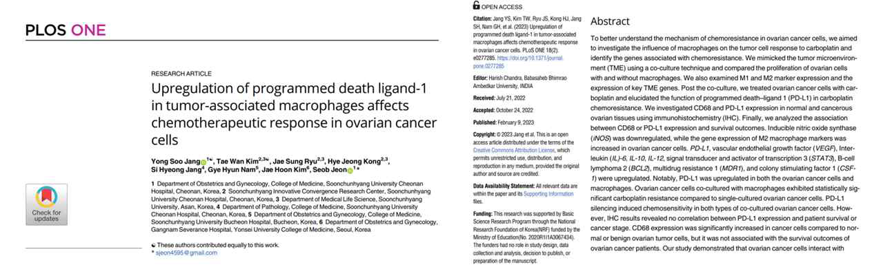 Upregulation of programmed death ligand-1 in tumor-associated macrophages affects chemotherapeutic response in ovarian cancer cells