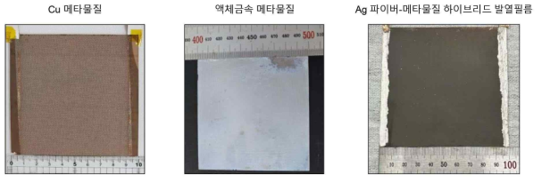 제작된 메타물질과 발열필름의 카메라 이미지