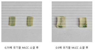 소결 후 MLCC 샘플 결과