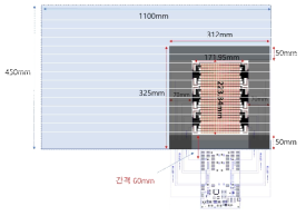 최종년도에 제작한 RGB 27x15 어레이 소자의 접합유리화 공정을 위한 최종 레이아웃