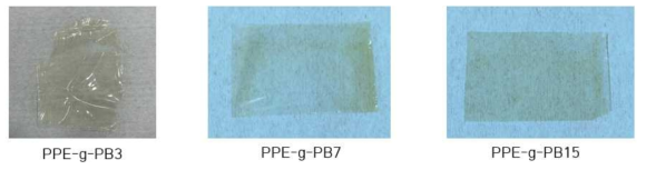 Microwave 합성을 통한 PPE-g-PB 필름 제조