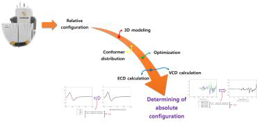 NMR, ECD, VCD를 이용한 구조 규명