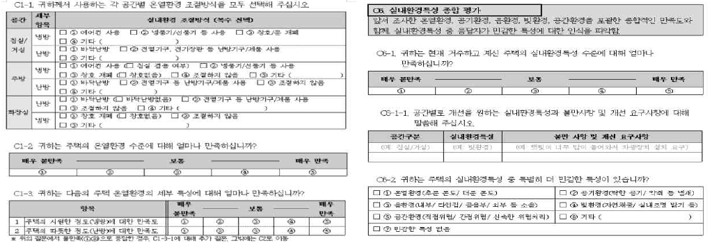 2-3차년도 연구성과인 ‘사용자 조사도구’의 예시