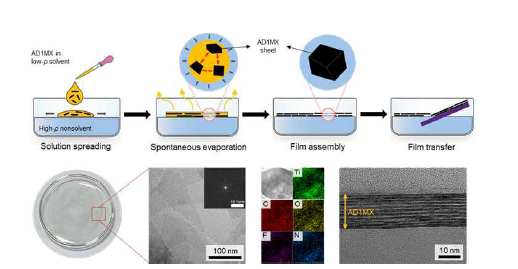 초고속 자가 조립법 기반 표면 개질 MXene의 박막화
