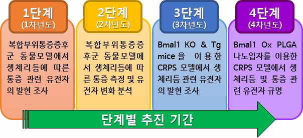 연구목표 달성을 위한 단계별 추진 기간