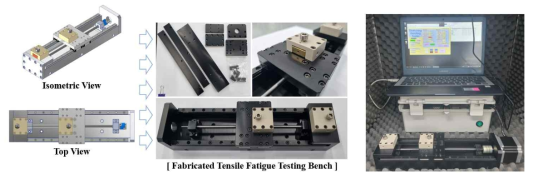 인장피로 평가용 테스트벤치 3D 설계, 제작 및 테스트베드 시험 수행
