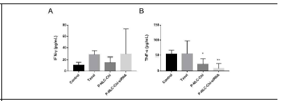 In vivo safety evaluation of P-NLC-Chi-siRNA. (A), The IFN-γ and TNF-⍺ levels in the serum of the MCF-7/ADR tumor bearing mouse.