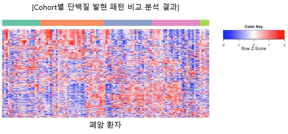 본 연구팀에서 확보한 환자들의 혈액에서 알려진 단백질들의 정성, 정량 분석한 결과