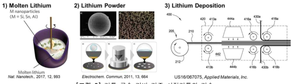 리튬 금속 기반 기존 사전리튬화 기술