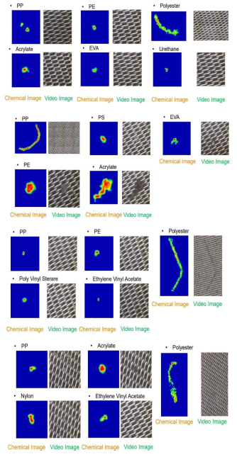 대기 중 검출된 마이크로플라스틱의 FTIR mapping image