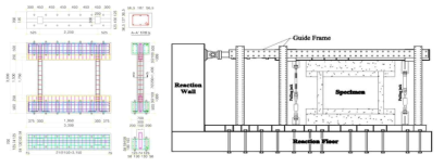 RC frame speciment and test setup