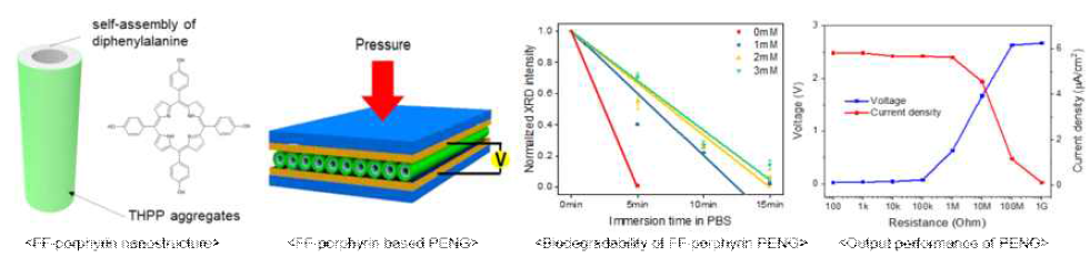 Biodegradable FF 압전 에너지 하베스팅 소재 개발, 소자 구현 및 특성 평가